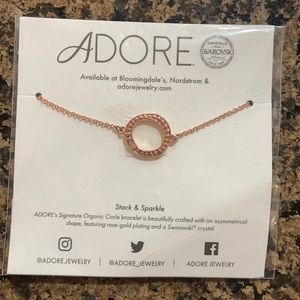 NWT ADORE rose gold Swarovski crystal bracelet